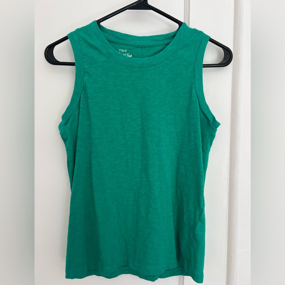 J.Crew Vibrant Green Girlfriend Tank
